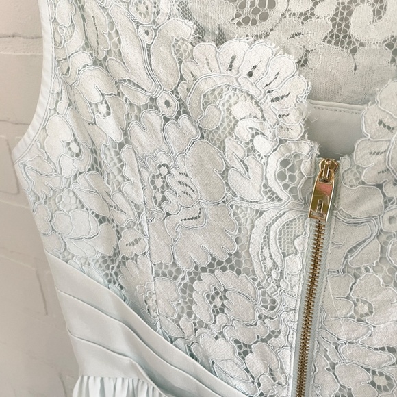 Ted Baker London Mini Dress Formal Gown Lace Flowy Bow Preppy Coquette Retro M - Picture 9 of 16